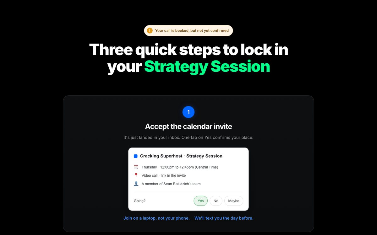Confirmation page preview